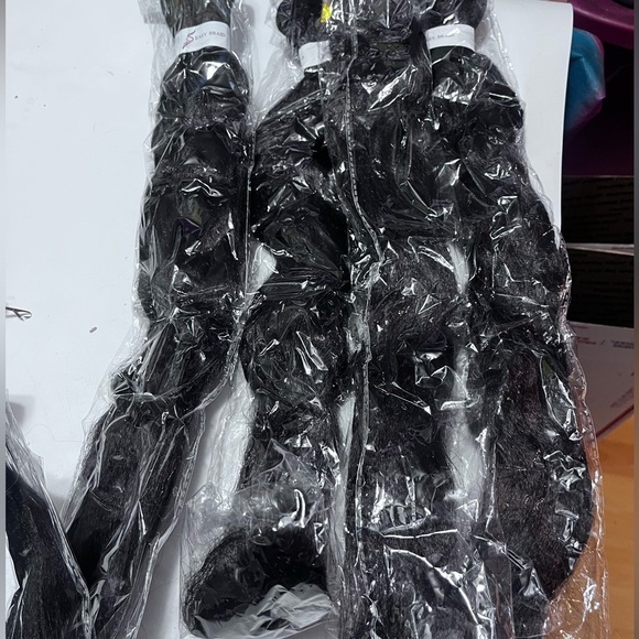 Dark Brown Braiding Hair Pre Stretched 26 Inch 4 Packs Crochet Box Braids NEW - Picture 4 of 6